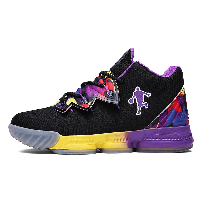 

Customized logo James basketball shoes anti-skid breathable men's sports shoes, Black