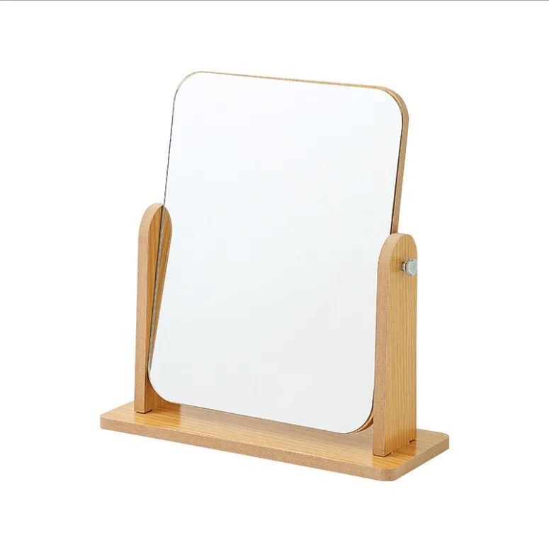

Makeup Dressing Free Standing Cosmetic Table Mirror Wood mirror, Gold