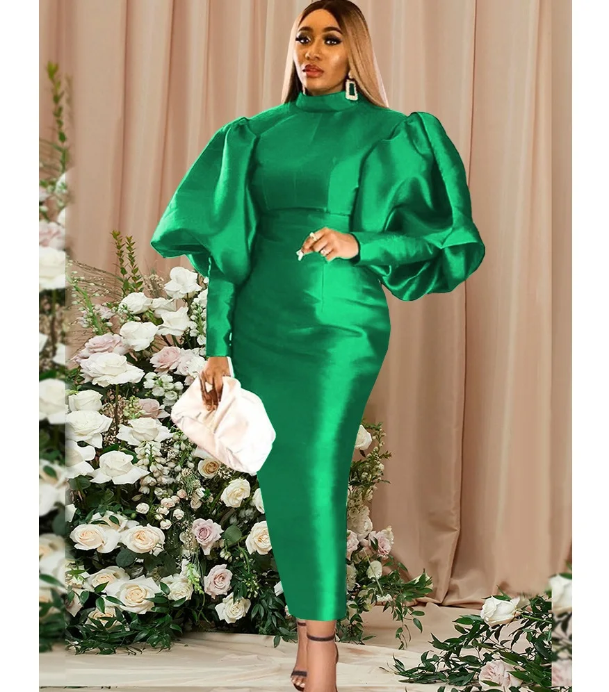 

New Arrival Classy Party Dresses Bow Solid Plus Size Formal Dinner Evening Dresses Women For Ladies, Picture color