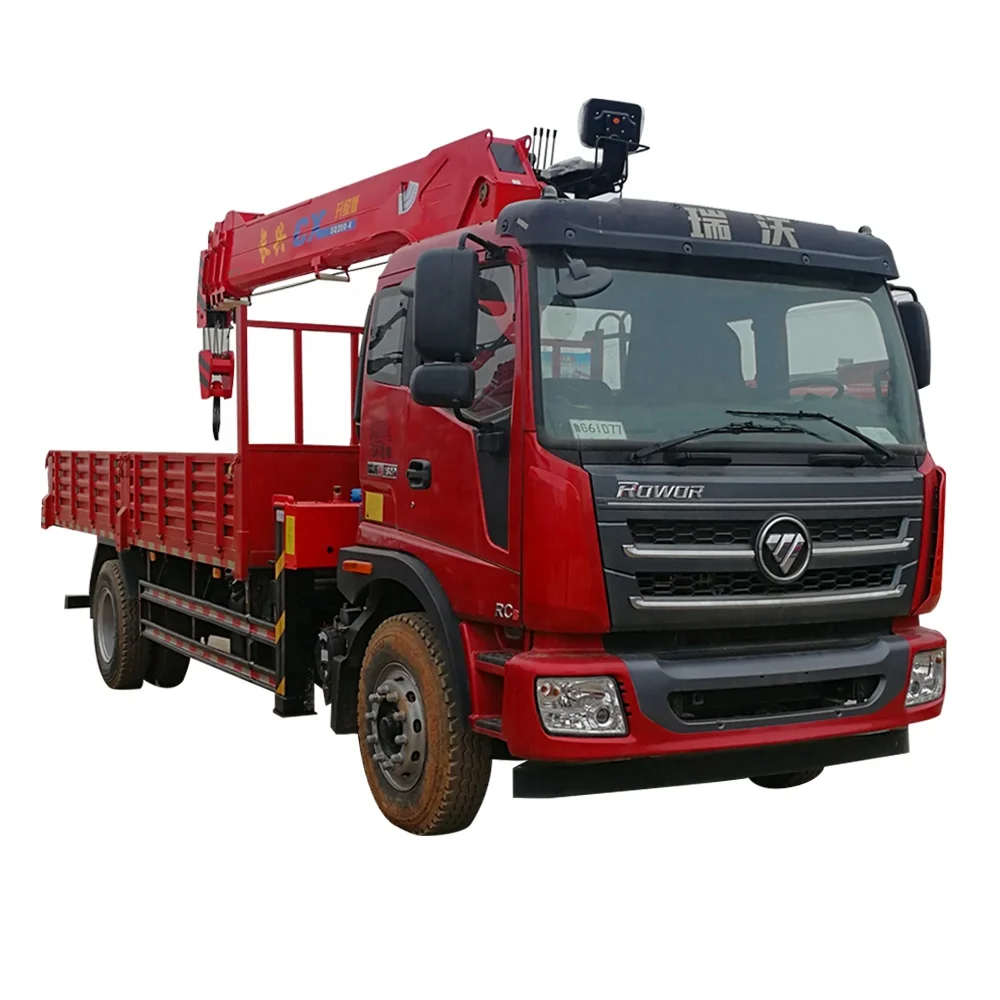 
Telescopic boom truck-mounted crane with 8 tons lifting capacity 