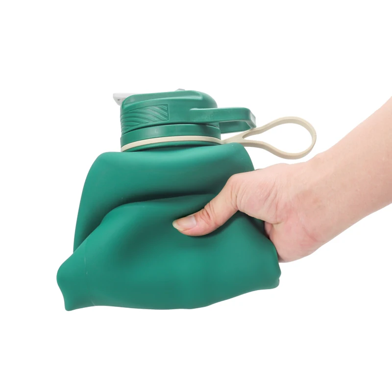 

Amazon hot sale collapsible foldable silicone sports water bottle with custom logo