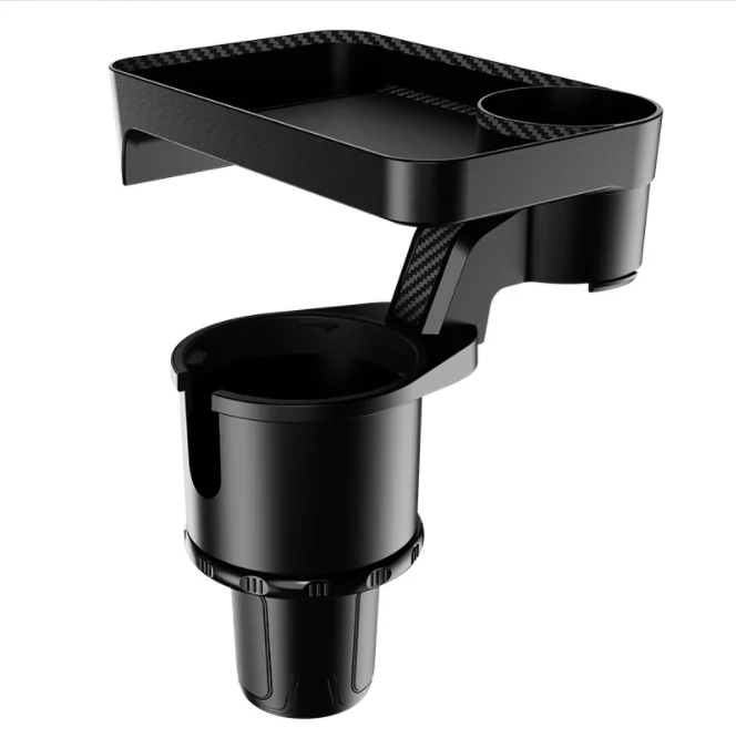 

Multifunctional Car Cup Holder with Attachable Tray 360 Swivel Adjustable Car Food Eating Tray Table for Cup Holders Expander