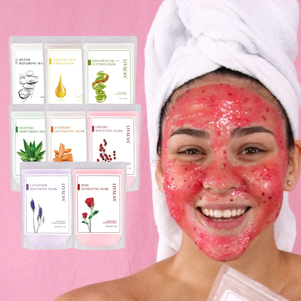 

OEM private label Face Maskss Beauty Face Care 1KG Crystal Jellymask Organic Rose Hydro Jelly Mask