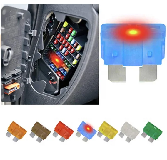 Светодиодный Предохранитель Со Стандартным Лезвием,Умный Светящийся Предохраните