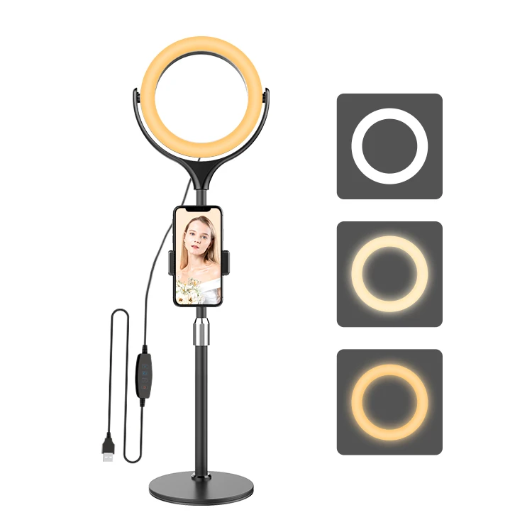 

Cheapest ring light 8 inch ring light with usb power supply, Black / white