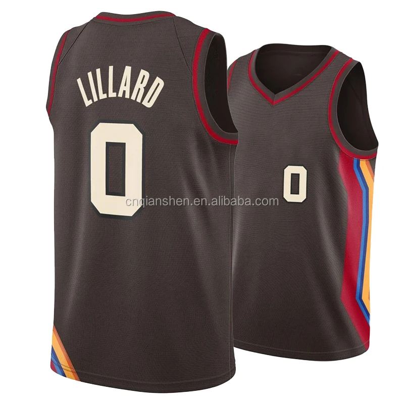 

Damian Lillard 0 City Edition Jersey Portland Latest 2021 Basketball Sports Jersey Clothes Wear Men Shirt Vests Wholesale