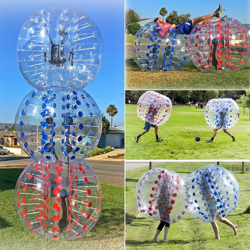 
YUQI Inflatable Bumper Bubble Soccer Ball 0.8mm Eco-Friendly PVC Zorb Ball Human Hamster Ball for Adults and Kids 