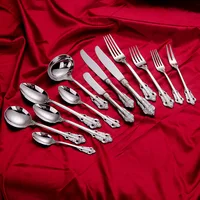 

Mirror Polish Palace French Style 18/10 Stainless Steel Silver Cutlery Flatware Set Table 24pcs