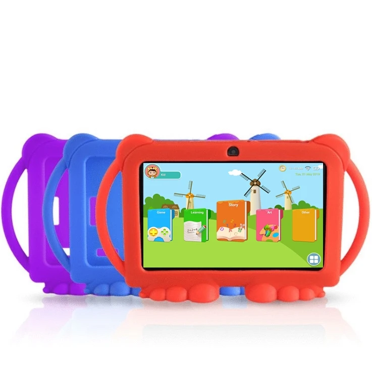 

7"inch Q88 android6.0 quad core ALLWINNER A33 wifi dual camera with case Educational kids learning tablet