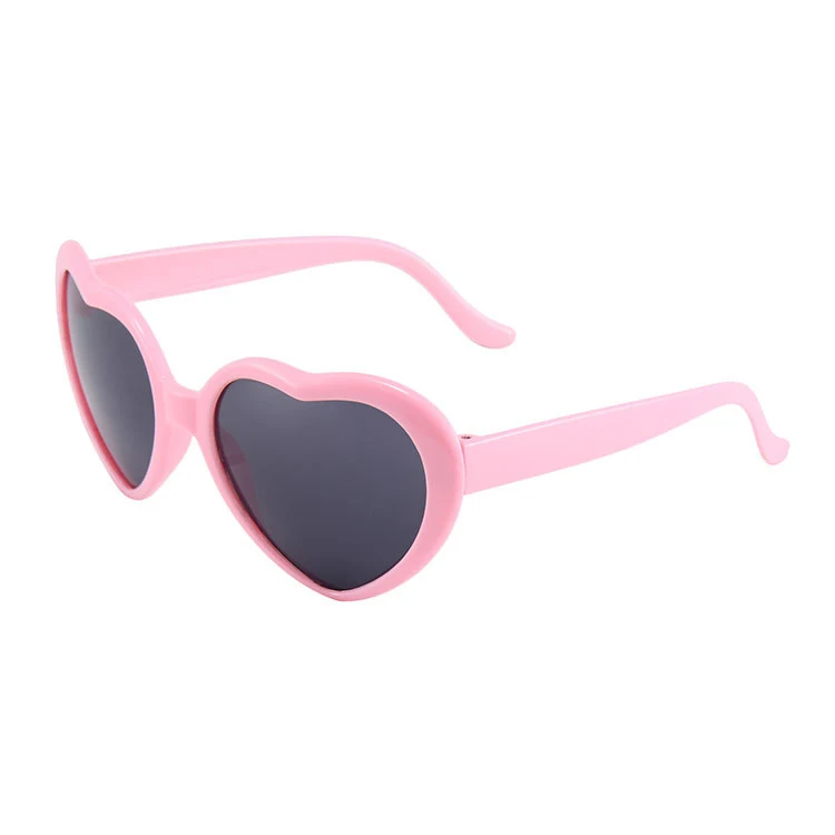 

Love Heart Shape Sunglass Eyewear Women PC Frame Sun Glasses Brand Designer Vintage Shades Sunglasses (KSG048), As picture