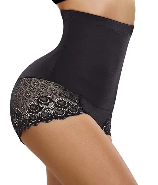 

Sexy Lace Underwear Butt Lifter Waist Trianer Custom Logo Label Black Breathable Women Girl Invisible Body Shaper Short