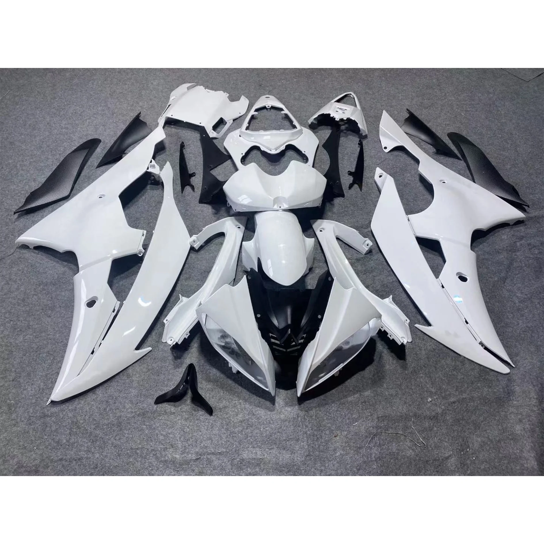 

2021 WHSC White Unpainted Motorcycle Accessories For YAMAHA R6 2008-2015 Custom Cover Body ABS Plastic Fairings Kit, Pictures shown