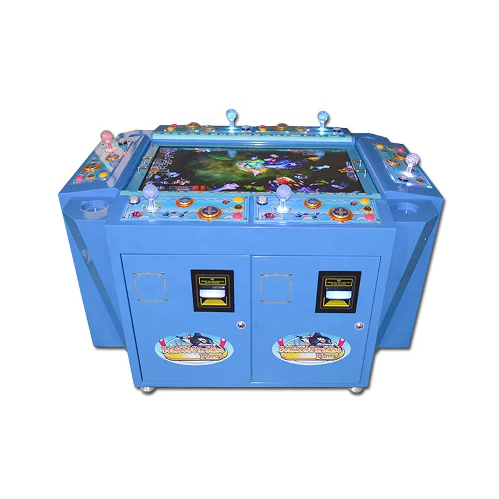 

Coin Operated Mini 6 Players Fishing Game Table Lottery Machine Fish Hunter Shooting Gambling for Adult, As picture