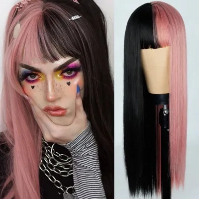 

women cosplay human hair frontal classic high quality synthetic hair wig