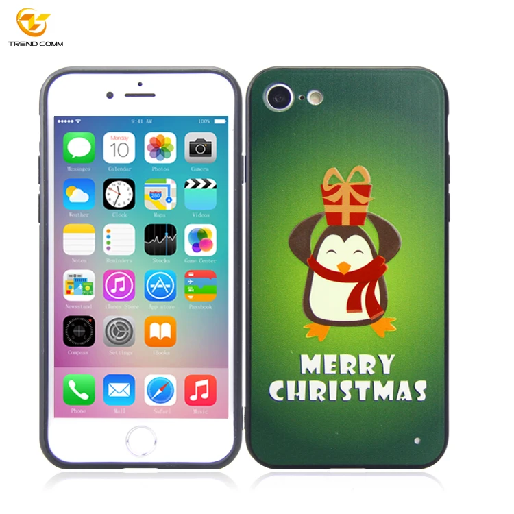 

Custom Christmas UV Print TPU Pc Cell Phone Cover For Iphone SE2