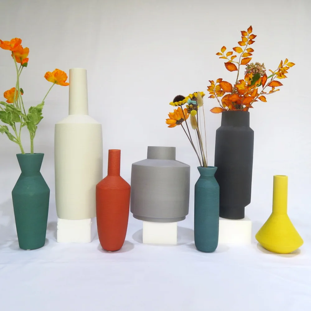

Fashion modern creative face art white plant ceramic vases wholesale, Customized