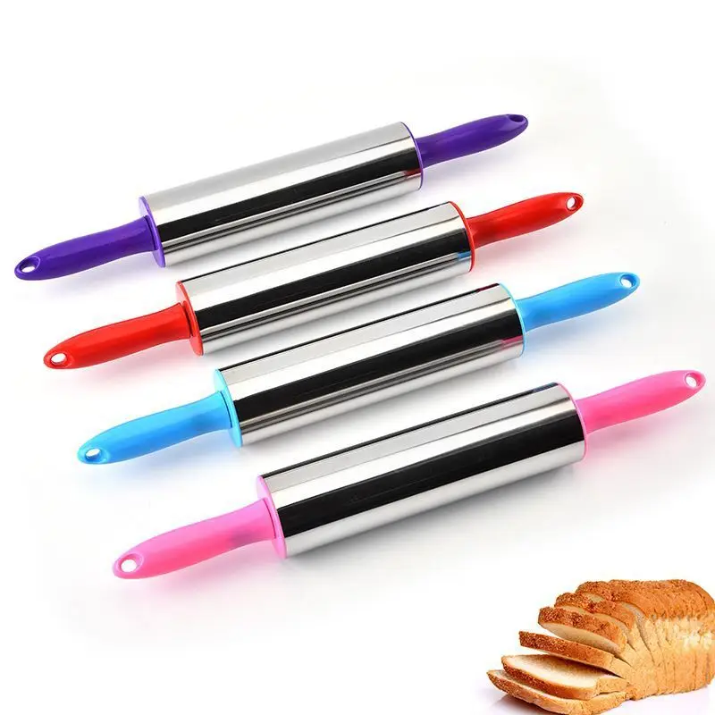 

Amazon Hot Selling Stainless Steel Plastic Roll Noodles DIY Baking Tool Set Pastry flour rolling pin