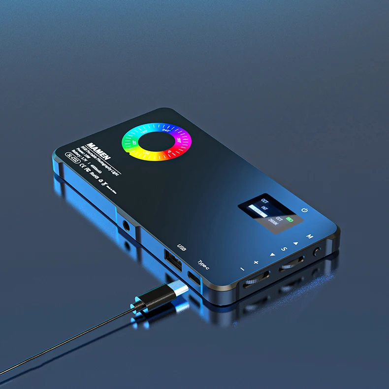 

Mamen factory price RGB Tik Tok Led Fill Light Video Live Stream Lighting DSLR bi color light