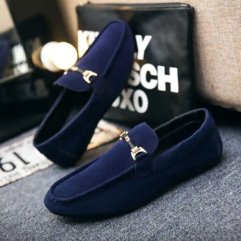 

2021 Summer And Autumn New Driving Shoes Fashion Loafers Korean Fashion All-Match Casual Shoes Peas Shoes Men, Blue,black,red