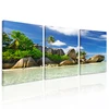 Crystal Clear Sea Landscape Oil Painting for Living Room Modern Framed Tropical Island Canvas Prints