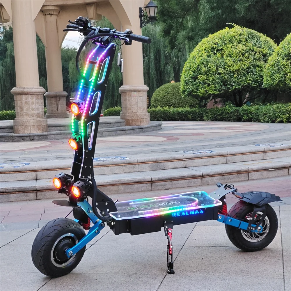 

REALMAX folding 72V dual motor ST13 powerful offroad fat tire e scooter eletric scooters from china