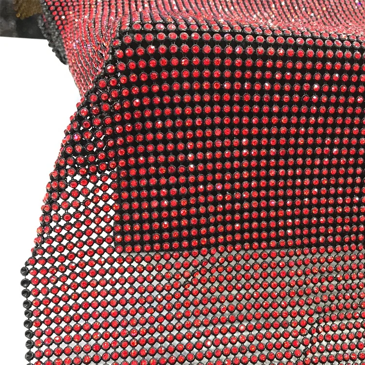 

S144 Factory Supply Rhinestone Crystal Mesh Sheet Crystal Mesh Fabric Sheet