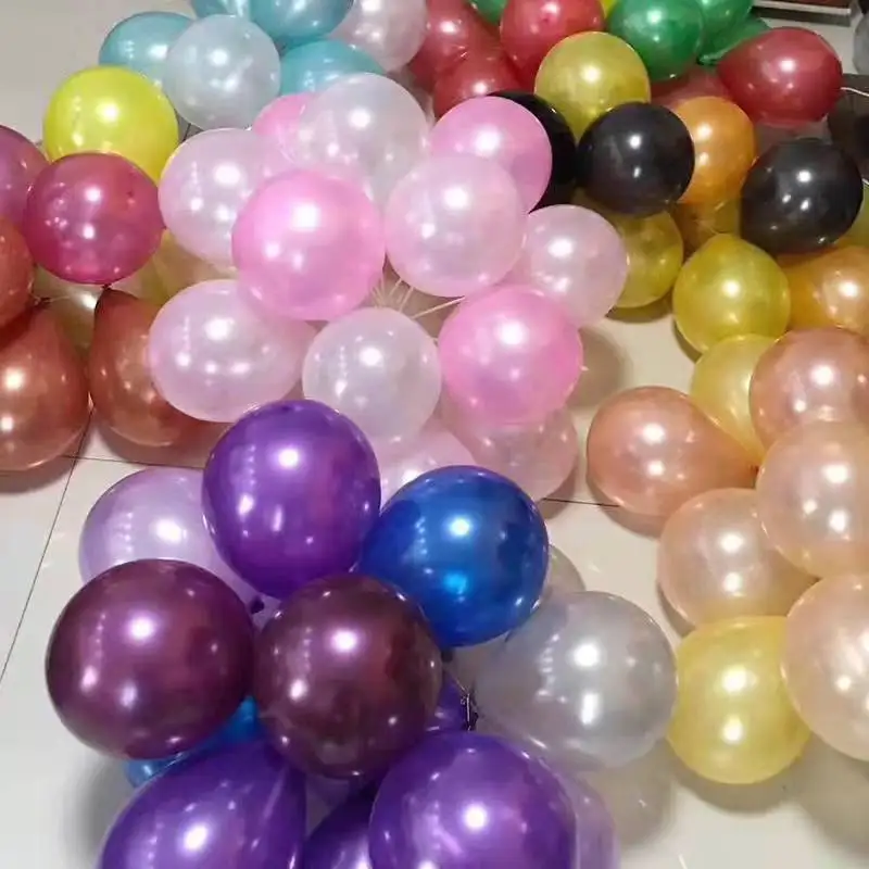 

Assorted Bright Colors Multicolored 12 inch Light Pearl Helium Latex Balloons Party Decorations