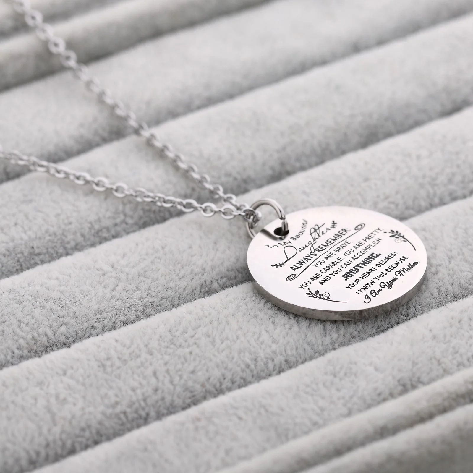 

Trendy Fashion Man women 316L Stainless Steel Jewelry Necklace round plate Pendant Necklace, Rose gold