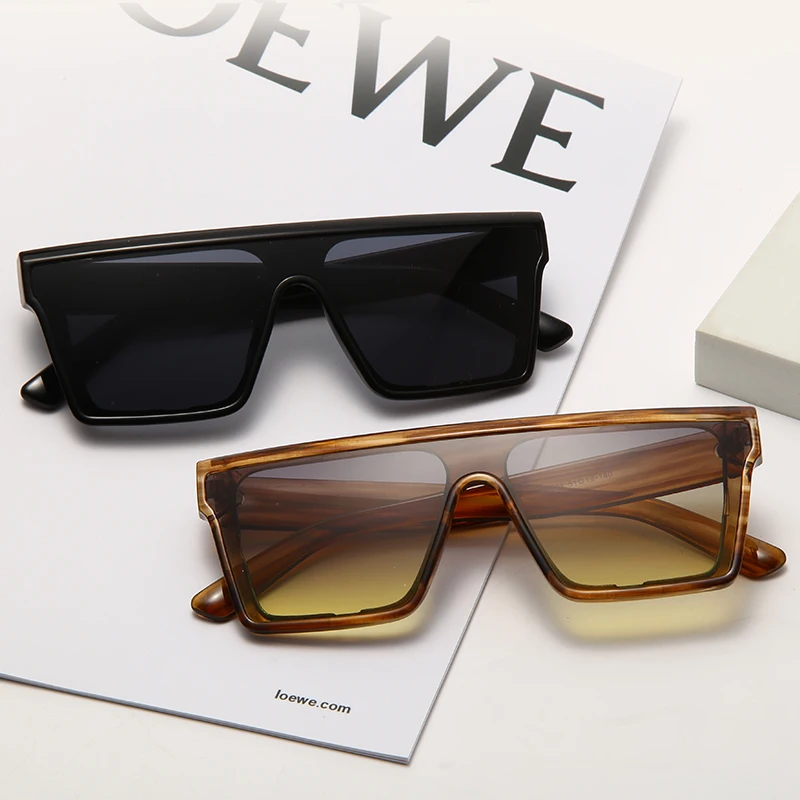 

2021 Oversized Big Frame Sun Glasses Square Fashion Sunglasses PC UV400, Mix color