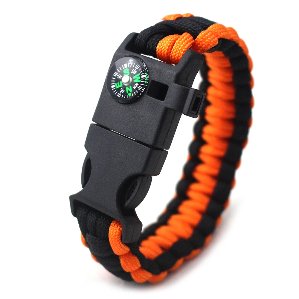 

Gift Items Paracord Lanyard Survival Bracelet, Gifts Nylon Bracelet, Orange/black