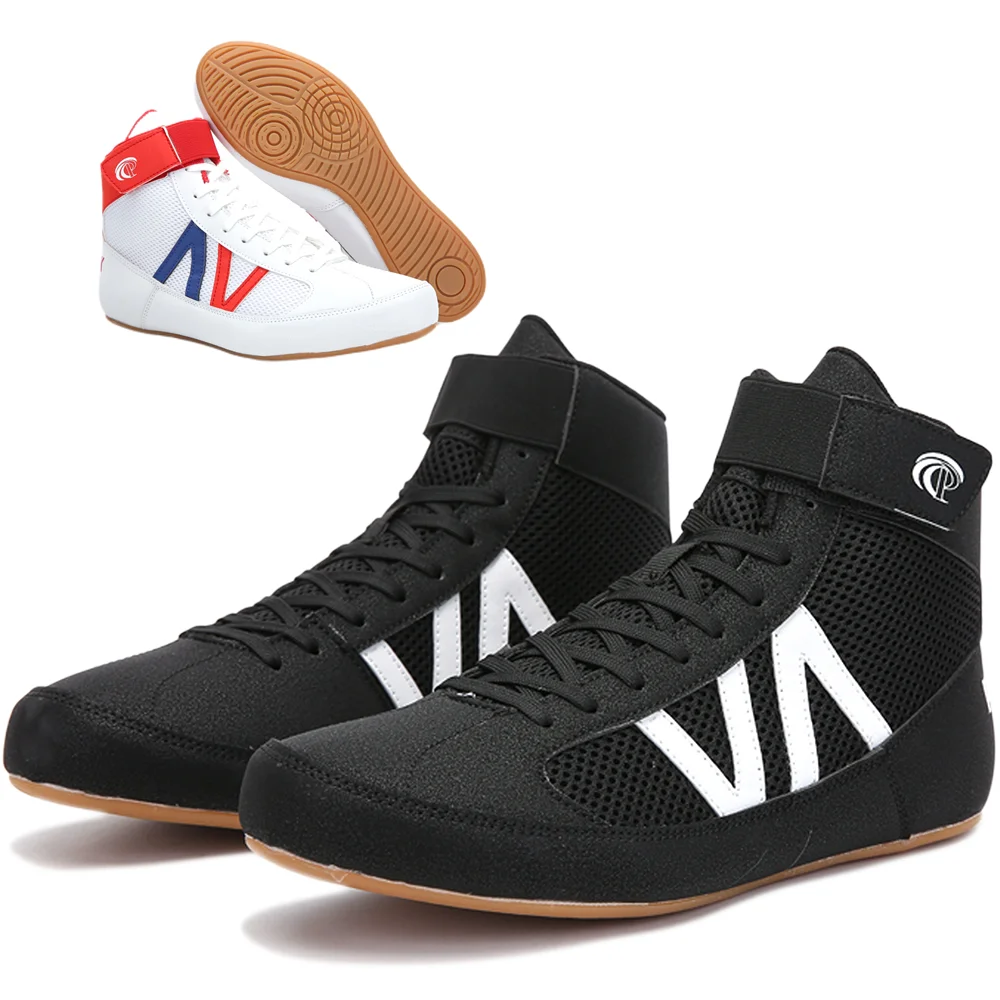 

Day Key Manufacturer Wholesale Professional Gym Combat Best Boxing Customize Leather Wrestling Shoes For Men