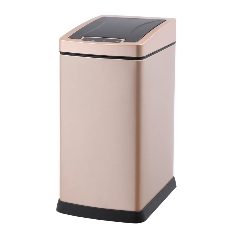 

8L Smart automatic sensor trash bin, Stainless steel Auto bin, Champagne gold