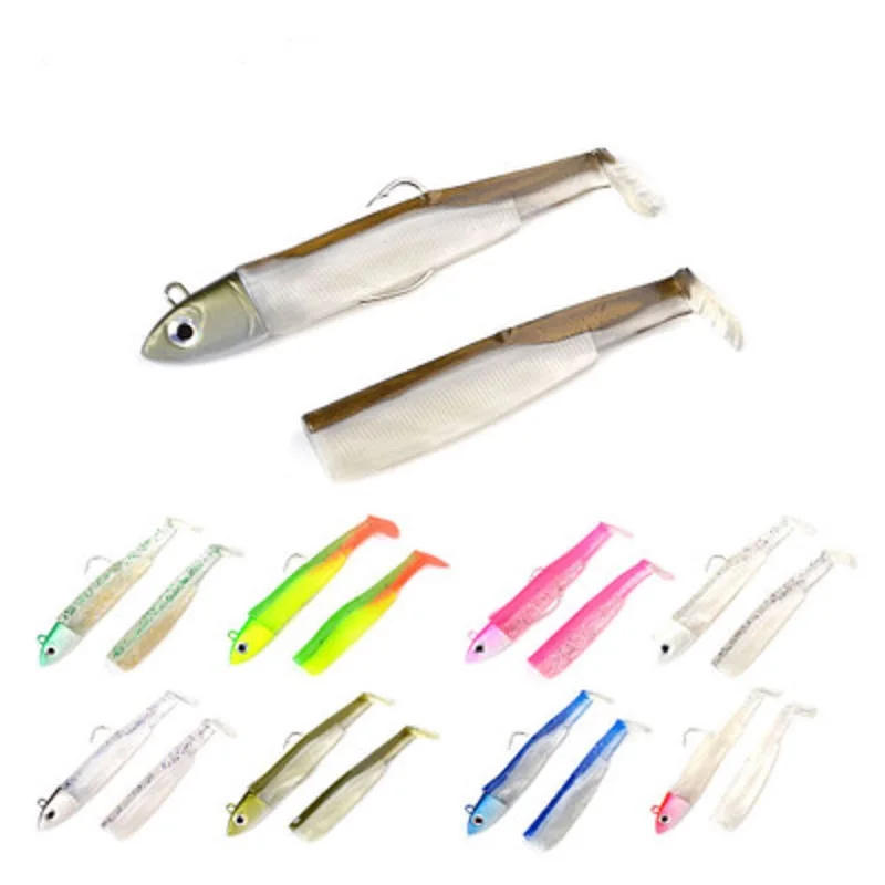 

Paddle tail soft fishing lure T Tail worm 5g 12g 25g black minnow lead head hook, Various color