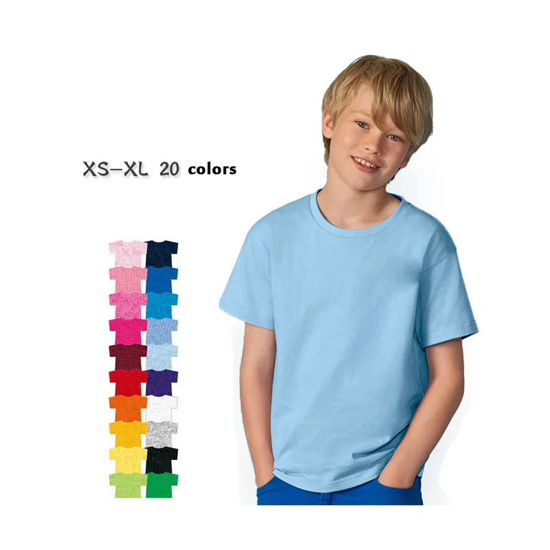 Cheap promotion clothes kids 95% cotton 5% spandex screen printing design your own children t shirt