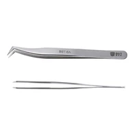 

NEW material BEST-6A Practical Stainless Steel Angled Tip Fake Lash Eyelash Extension Tweezers