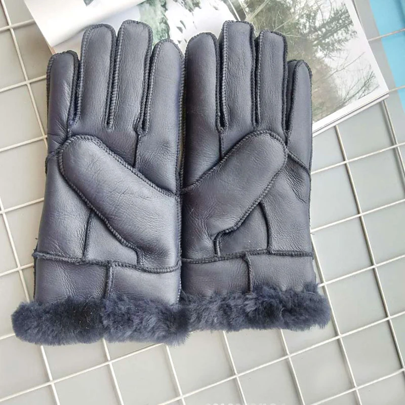 

CX-A-131 Women Luxury High Quality Cuff Short Tanned Winter Leather Glove, As shown