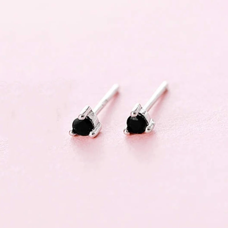 

925 sterling silver minimalist fashion zircon 2020 hot jewelry supply stud earrings for women