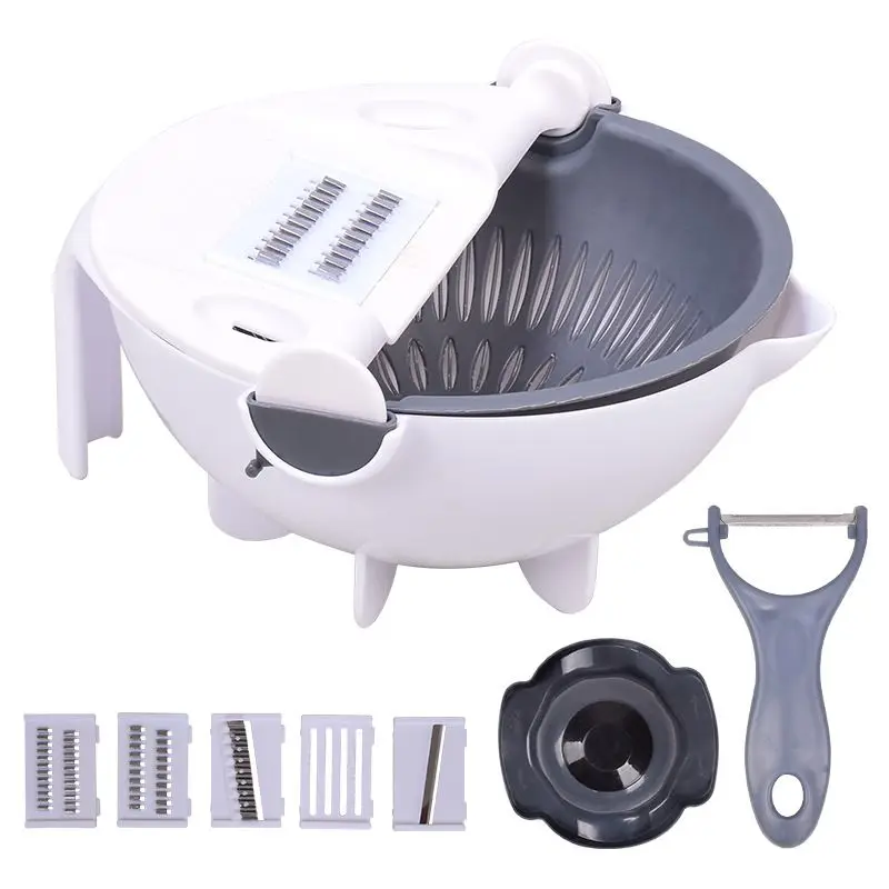 

Factory Wholesale Vegetable Slicer Safety With Hand Guard Veggie Chopper Hemispherical Chopper Vegetable Used In Fruit Salads, White
