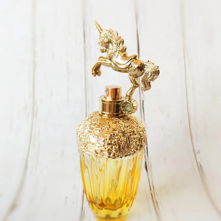 Gold Painted 80ml Spray Unicorn Glass Perfume Bottle - Buy Luxury ...