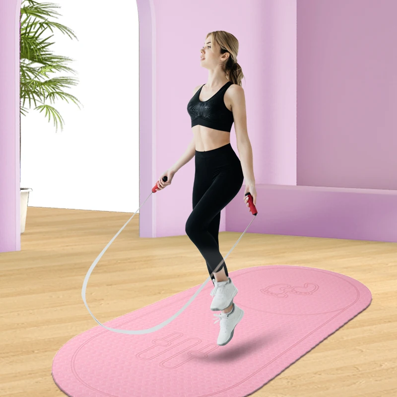 

Sound Insulation Custom Outdoor Indoor Gym Oval Jump Rope Mat, Pink or customized