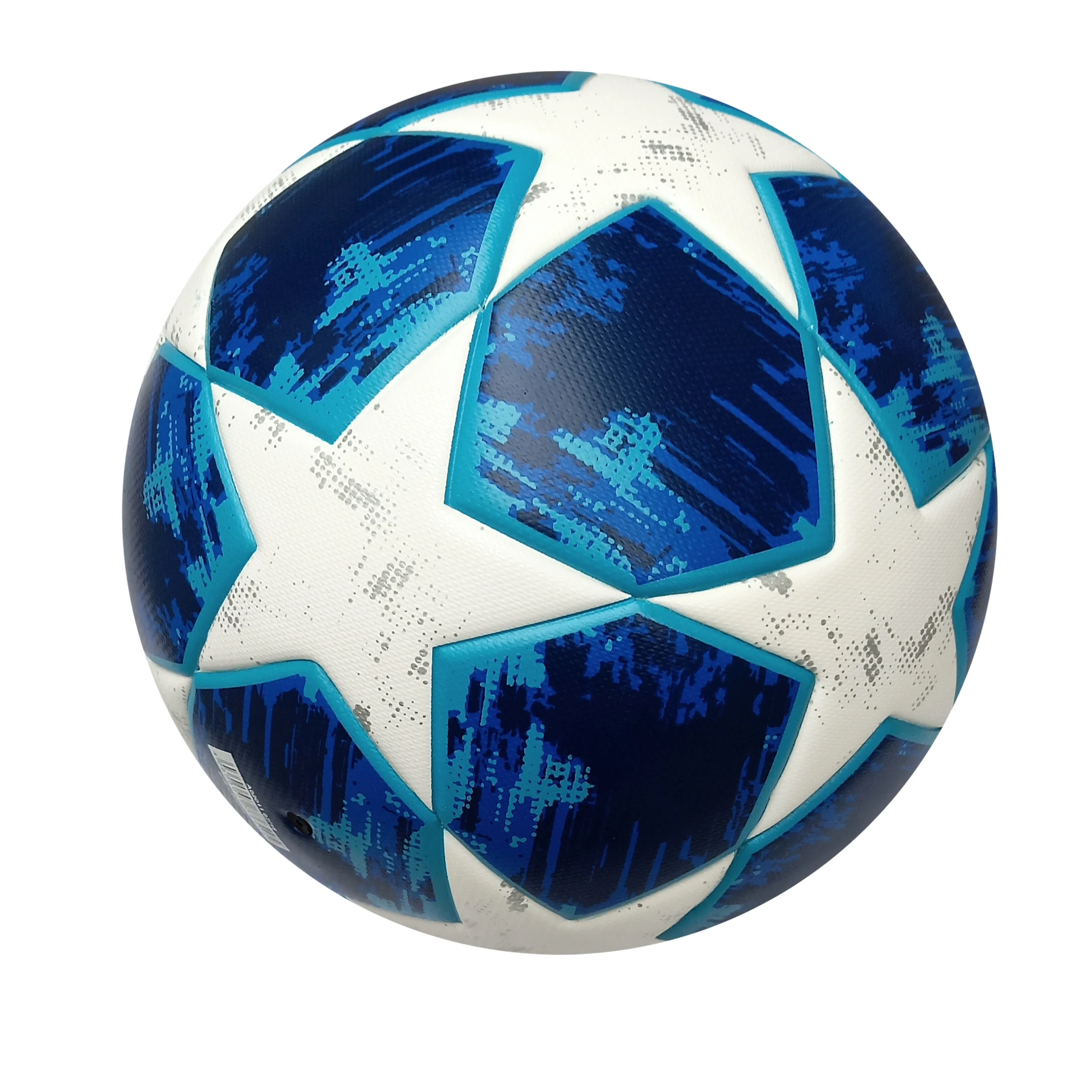 

China Supplier Wholesale Popular Size  Soccer Ball Laminated Thermal Bonded Football High Quality Football, Blue and white