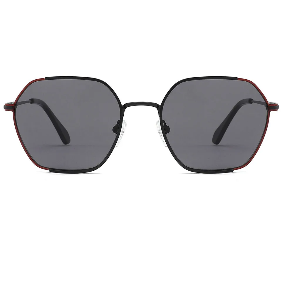 

Fashion Ladies polygon Metal Polarized Sunglasses colorful painting metal sunglasses ready to ship, 4 colors