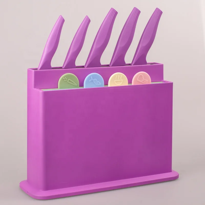 

Kitchenware Good Quality Life Kitchen knife set with Accessories PP Plastic Cutting Board 10 Pieces, Customized color