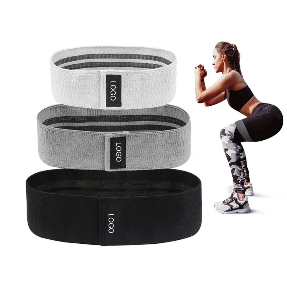 

Low MOQ Factory Price Custom Color Logo Exercise Band Home Workout Gym Accessories Fabric Glute Booty Resistance Bands Set, 20 colors or customized