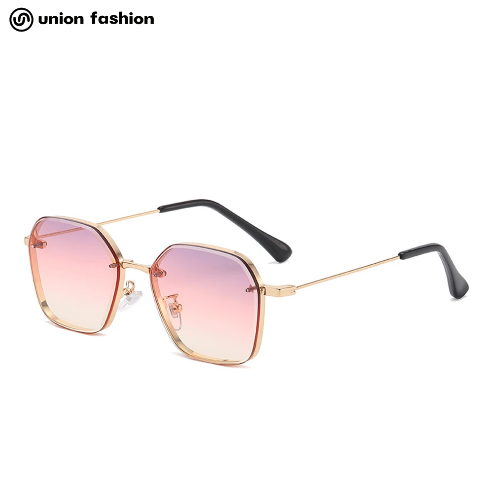 

Hot Selling Fashion Retro Womens Sun Glasses Trendy Square Metal Frame Sunglasses, 4 colors