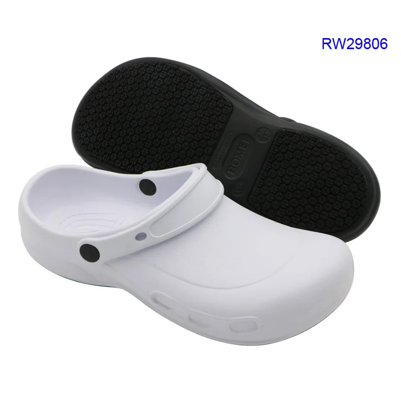 Rubber Sole White Garden Shoes Men Work Shoes Antiskid Rubber Clogs