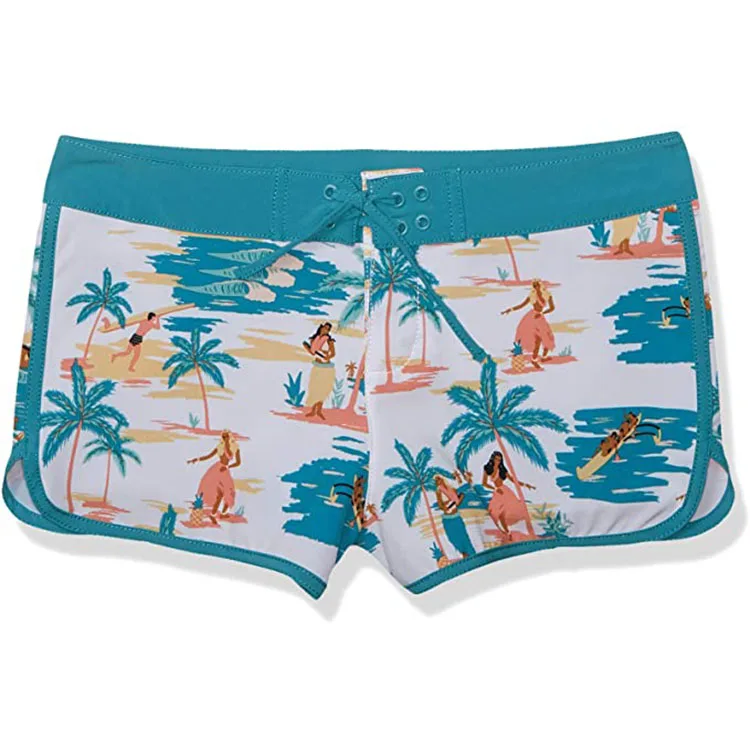 

Wholesale 2020 Fashion Girls Flower Printing Adjustable Belt Girls Women Swimwear Shorts, Provide color chart