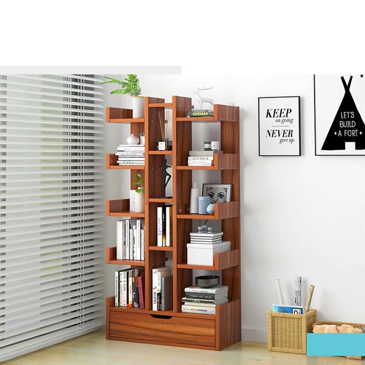 
blue floor modern wooden wood kids book shelf 