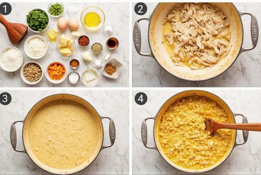 Step-by-step preparation of best white chicken chili showing ingredients, cooking process, and final presentation