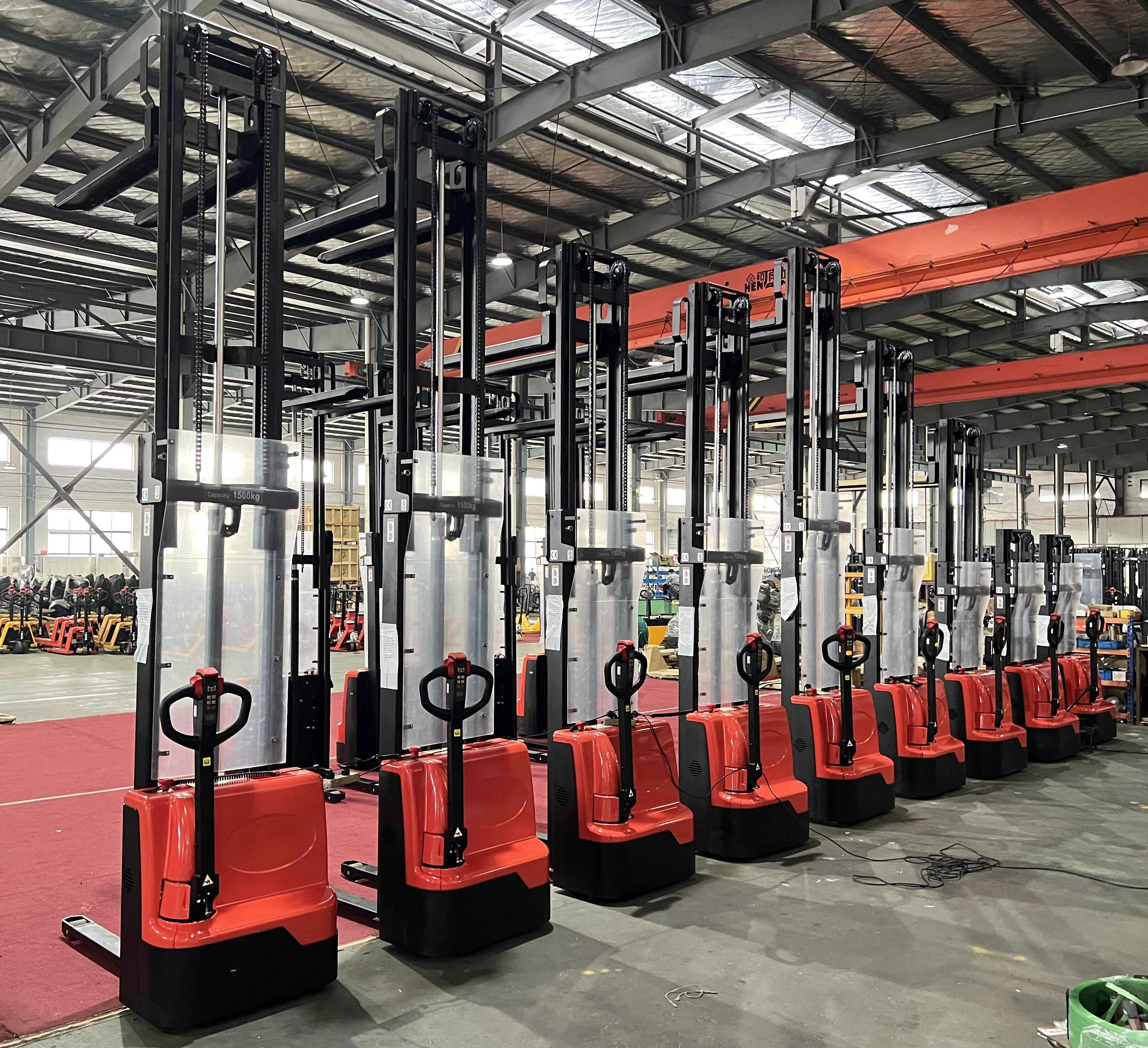 

Everlift electric walkie stacker 1.2t 1.5t 3m 3.5m electric stacker price factory option straddle legs stacker forklift